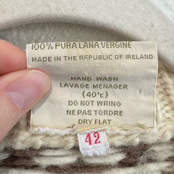 Gaeltarra Fair Isle‎ 100% Wool Pullover Sweater Size Medium 42 Ireland Nordic - Picture 4 of 12
